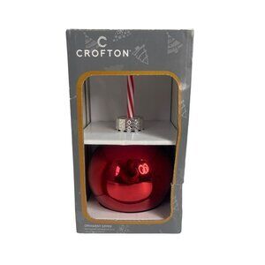 Crofton Ornament Sipper Red 13.5 Oz Capacity Plastic Straw Holiday